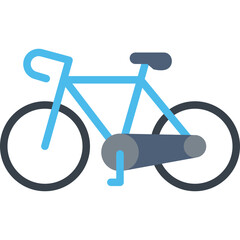 Bicycle icon. Flat design. For presentation, graphic design, mobile application.