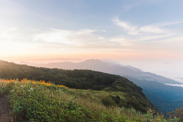 sunset over the mountains - Chiang Mai, Thailand