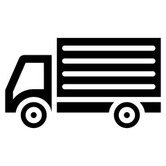 Truck icon. Solid design. For presentation, graphic design, mobile application.