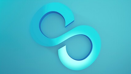3d infinity sign. Computer generated render