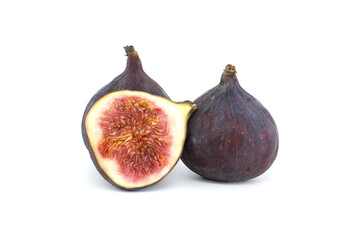Fresh figs isolated over white background