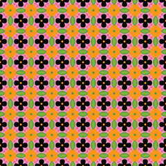 background pattern featuring a colorful and symmetrical design with predominantly yellow hues