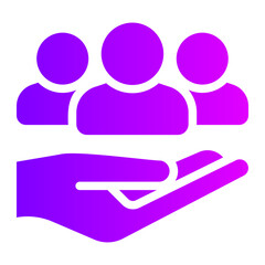 social security gradient icon