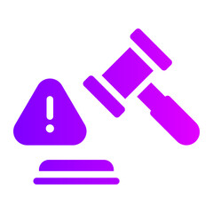 warning gradient icon