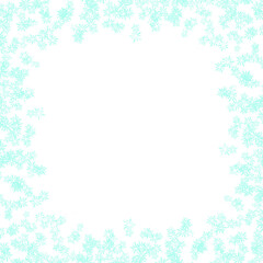 Snowfalke Frame, Snowfaal Border, Christmas Background, Winter Illustartion.