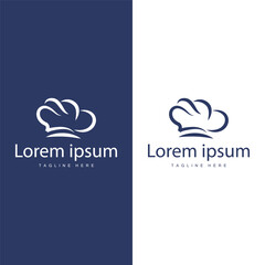 Simple Chef Hat Logo Chef Expert Illustration Kitchen Cooking Design Silhouette Vector Template