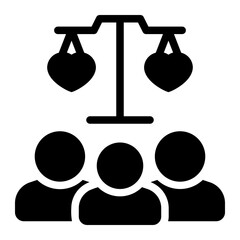 family law glyph icon