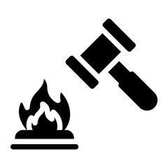fire glyph icon