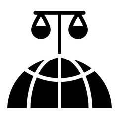 global laws glyph icon