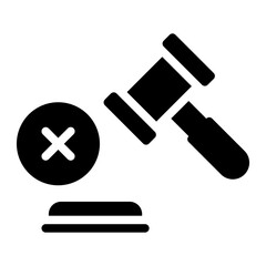 rejected glyph icon