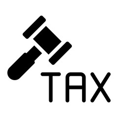 tax glyph icon