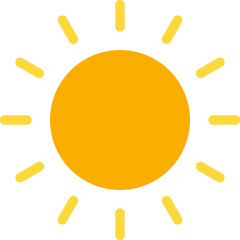 Sunny icon. Flat design. For presentation, graphic design, mobile application.