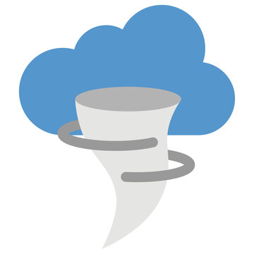 Tonado icon. Flat design. For presentation, graphic design, mobile application.