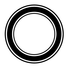 Digital png illustration of black circle with copy space on transparent background