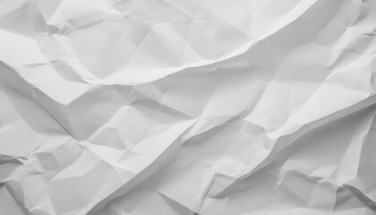 Obraz premium White crumpled paper texture background.