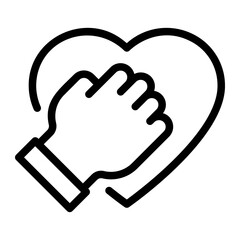 Obraz premium trust line icon