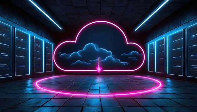 Cloud computing concept. Smart wireless internet communication