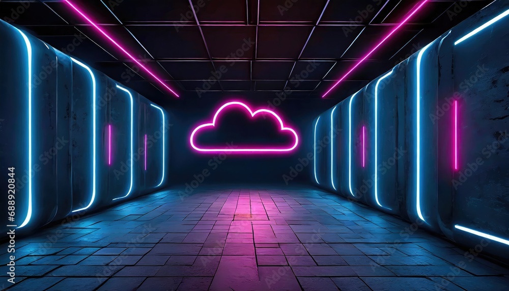 Aufkleber cloud computing concept. smart wireless internet communication