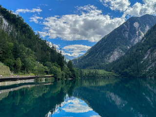 lake and mountains