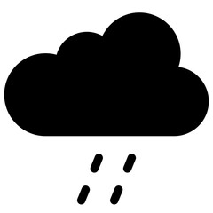 Rain icon. Solid design. For presentation, graphic design, mobile application.