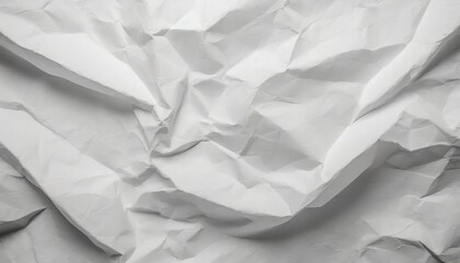 Obraz premium White crumpled paper texture background.