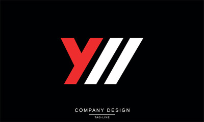 MY, YM, Abstract Letters Logo Monogram