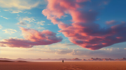 sky over the desert. Generative Ai