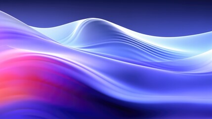Gradient abstract waves, Waves in volume. Background in beautiful colors. Volumetric lighting and 3D style. Mixed colors. Graphic design. Background for website design, advertising and interior design