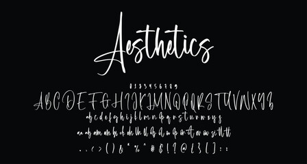 Aesthetics Beauty Script Handwritten font Best Alphabet Alphabet Brush Script Logotype Font lettering handwritten
