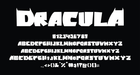 Dracula Horror Display Halloween font Best Alphabet Alphabet Brush Script Logotype Font lettering handwritten
