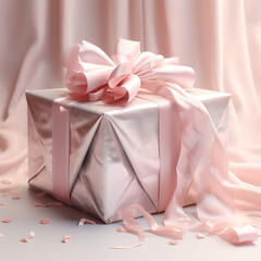 gift box with bow, generative ai