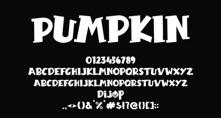 Pumpkin Horror Display Halloween font Best Alphabet Alphabet Brush Script Logotype Font lettering handwritten
