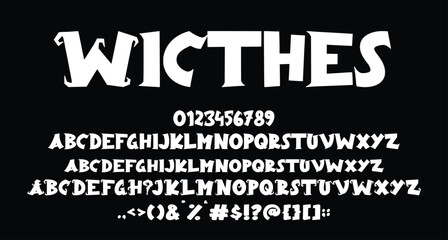 Wicthes Horror Display Halloween font Best Alphabet Alphabet Brush Script Logotype Font lettering handwritten