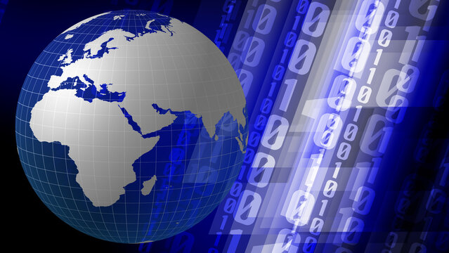 Binary code backbone of digital world connecting global communication and technology news, securing data storage and protecting against cyber attacks
