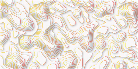 Abstract background vector pattern in illustration topography and geography map gold and white abstract backdrop Topo contour map background concept