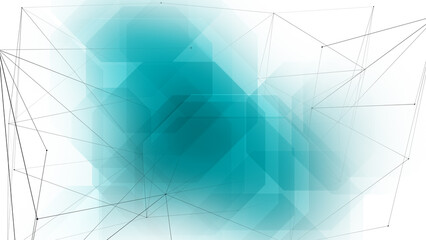 Bright interconnected octagons contemporary, artistic backdrop of smooth, futuristic texture and innovative design, connected by lines and arranged in abstract concept of connectivity