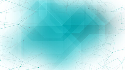 Abstract background with connected octagons modern composition of interconnected geometric shapes on white backdrop, creating stylish and futuristic technology science concept