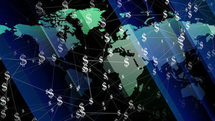 News dollars map showcases global financial news, sale rates, and savings patterns valuable backdrop for understanding world economy, investments, taxation, and banking earnings