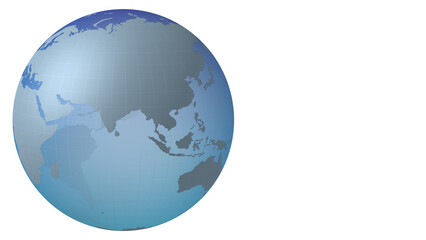 Layout of globe white background for breaking news, world news, global coverage, international broadcast graphics, modern technology, and global information presentation in digital media network