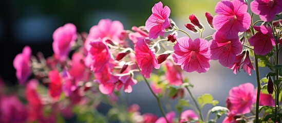 Summer garden's cerise queen blooms.