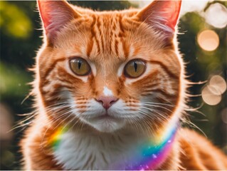 A kitten cute at nature 