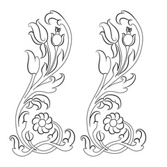 line art flower drawing, line art flower vector, line art flower design