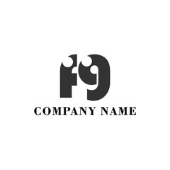 FG Initial logo elegant logotype corporate font idea unity