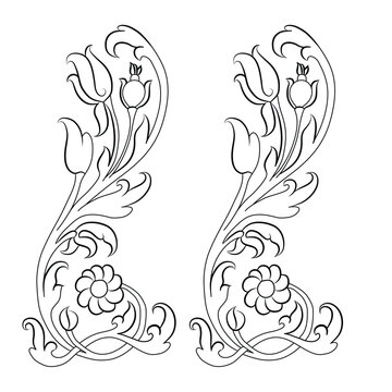 line art flower drawing, line art flower vector, line art flower design