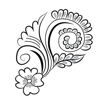line art flower drawing, line art flower vector, line art flower design