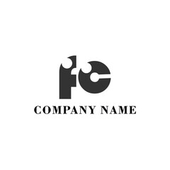 FC Initial logo elegant logotype corporate font idea unity