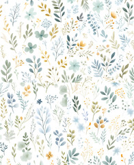 seamless floral pattern, pattern, floral, wallpaper, design, illustration, Ai generated 