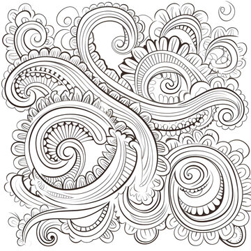 pattern with swirls, pattern, wallpaper, design, illustration, Ai generated 