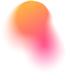 Orange Blur Gradient Blob Graphic Element
