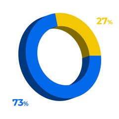 27 73 3d donut pie chart illustration eps vector